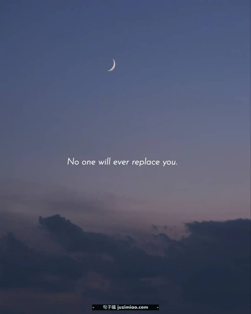 No one will ever replace you