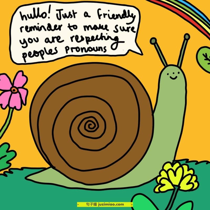 hello! just a friendly reminder to make sure you are respecting people’s pronouns.