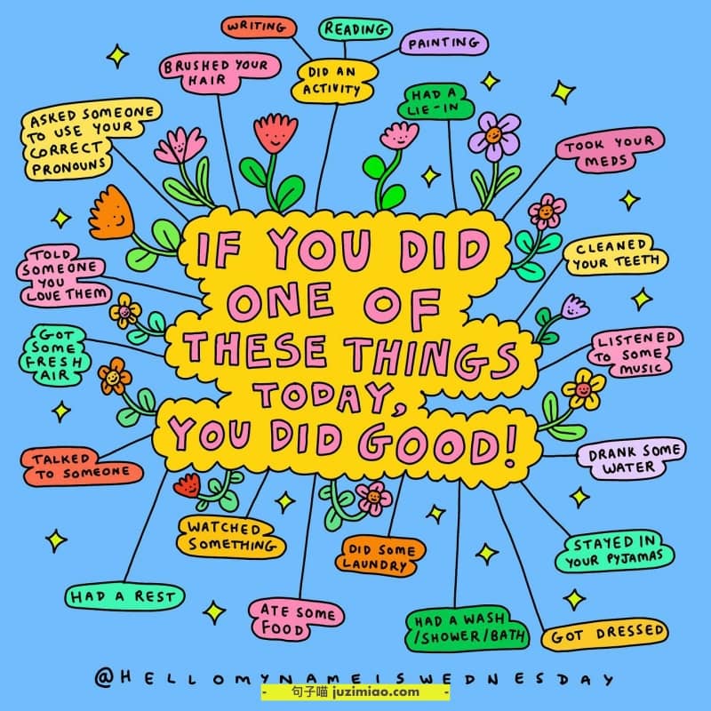 if you did one of these things today, you did good !