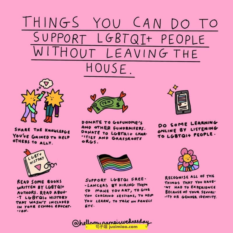 things you can do to support lgbtqi + people without leaving the whouse.